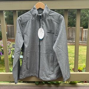 Greg Norman Women’s Lightweight Jacket with Lexus Logo. Gray/Black. Size L. NWT